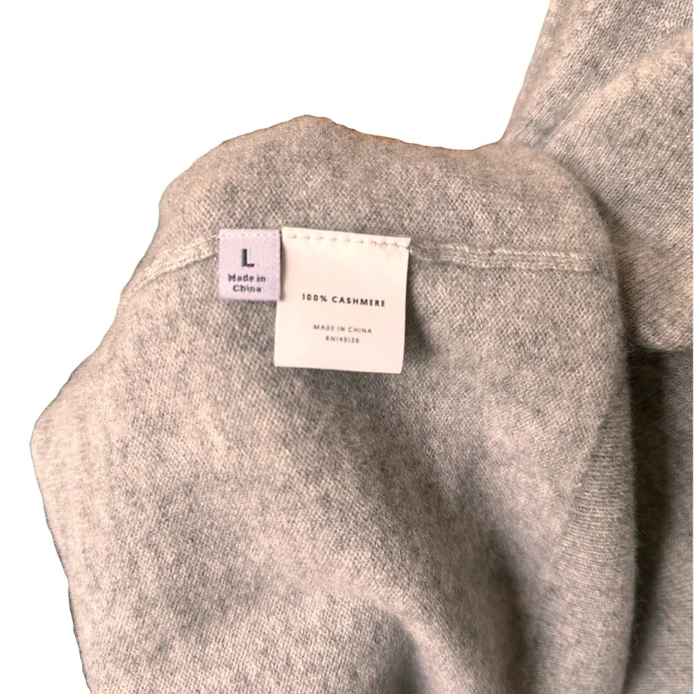 Huckberry Gray Zip Up Sweater with Ribbed Cuffs - Picture 4 of 7